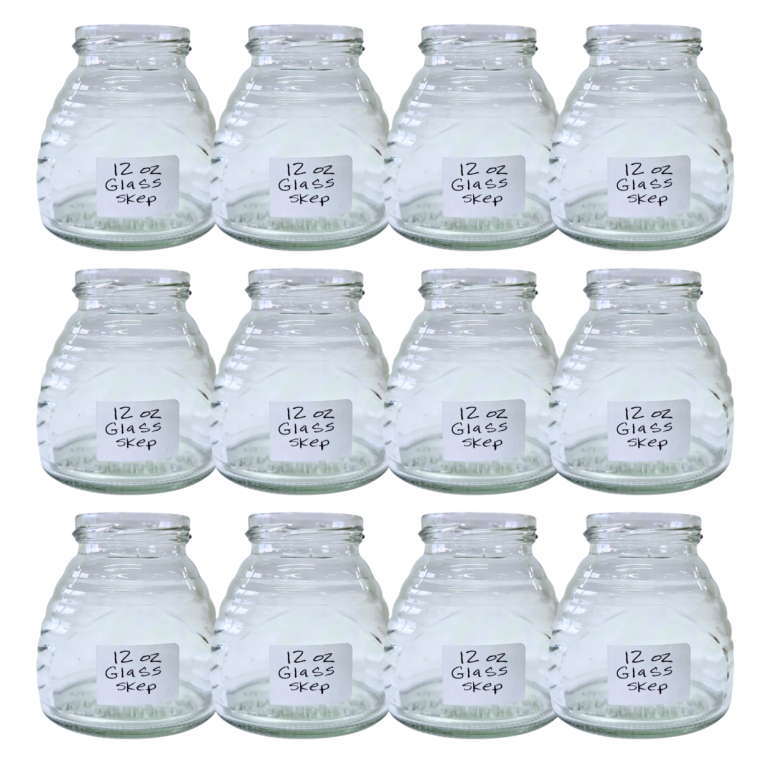 12 oz Glass Skep Jars
