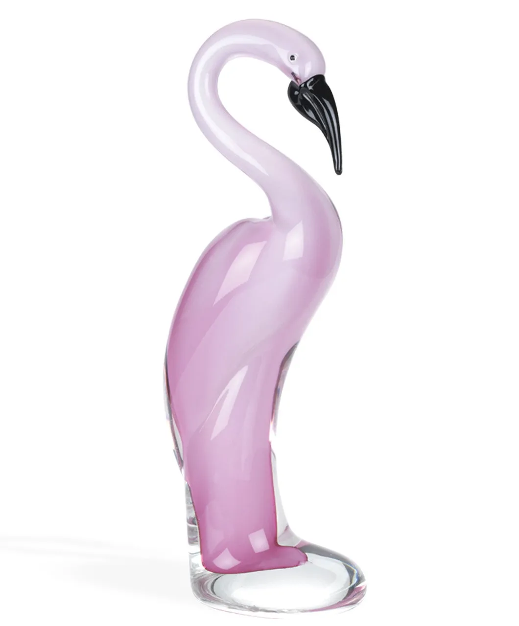 13 Mouth Blown Pink Flamingo Art Glass By Homeroots