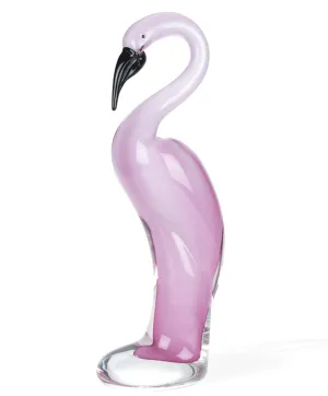 13 Mouth Blown Pink Flamingo Art Glass By Homeroots