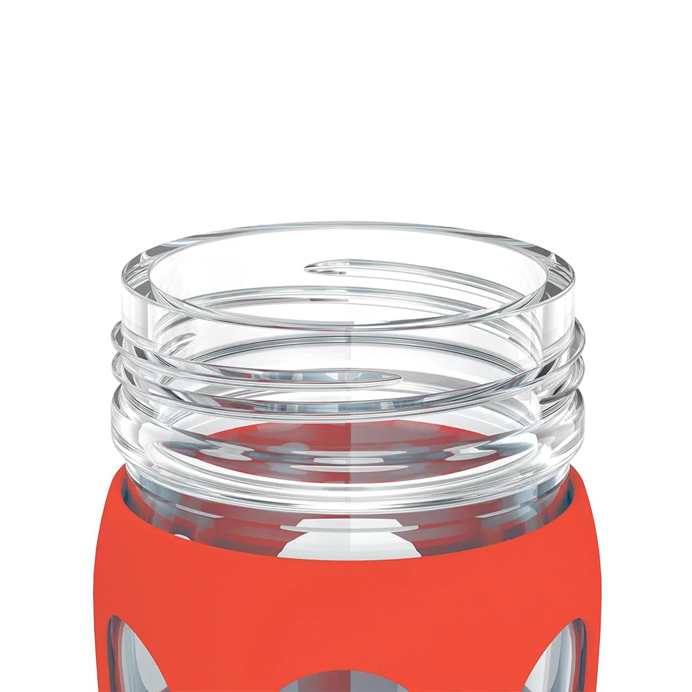 22oz Glass Water Bottle with Silicone Sleeve and Classic Cap
