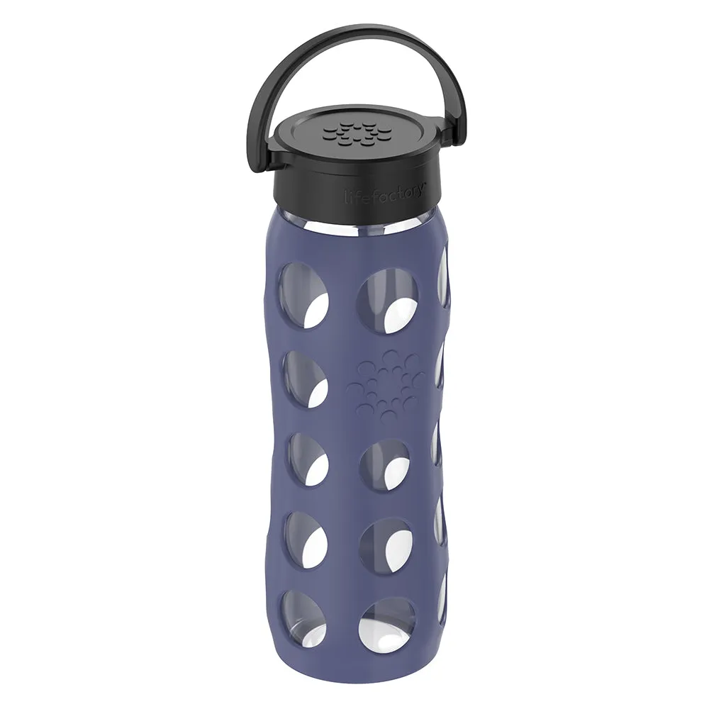 22oz Glass Water Bottle with Silicone Sleeve and Classic Cap