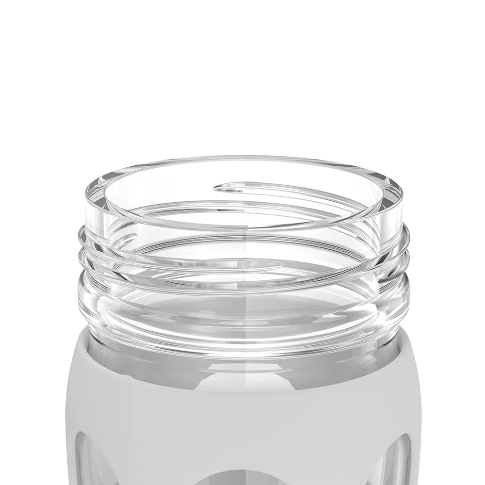 22oz Glass Water Bottle with Silicone Sleeve and Classic Cap
