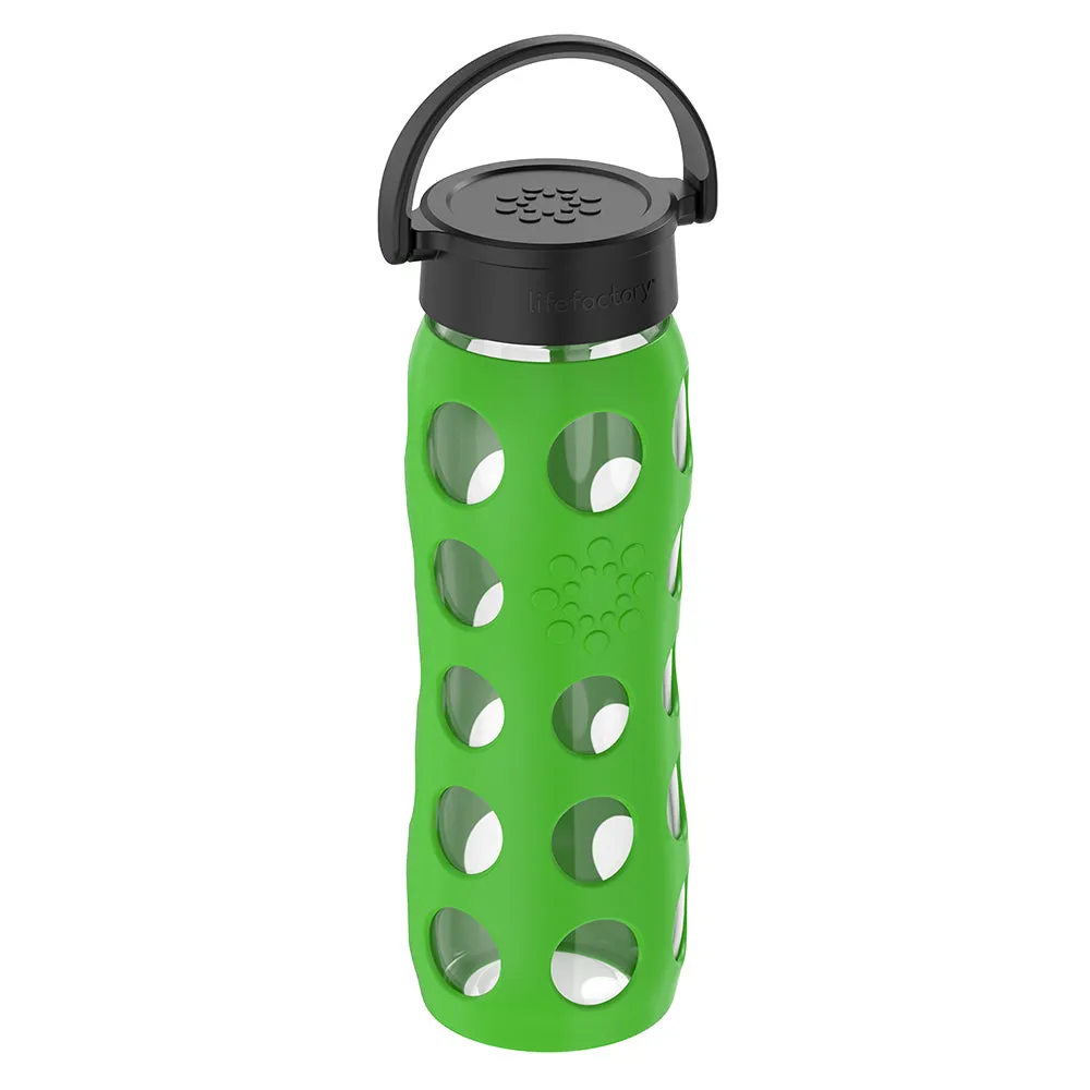 22oz Glass Water Bottle with Silicone Sleeve and Classic Cap