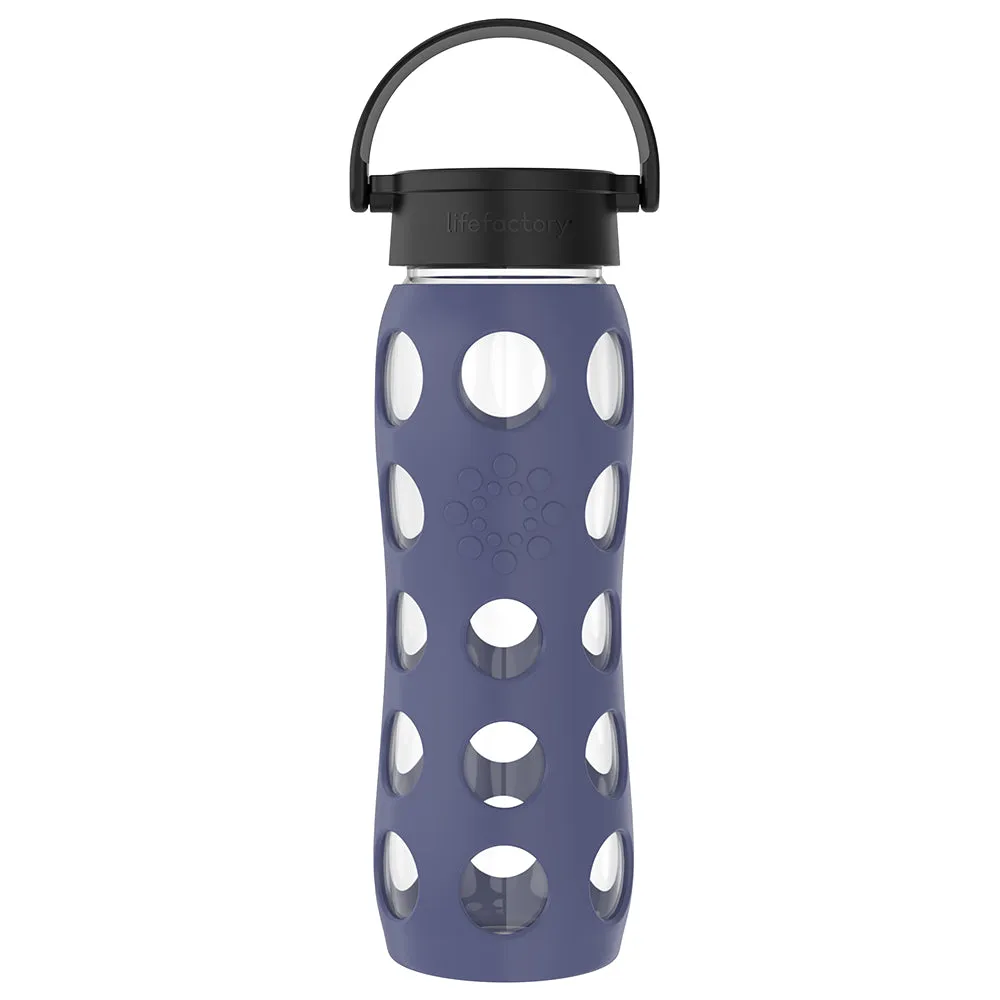 22oz Glass Water Bottle with Silicone Sleeve and Classic Cap