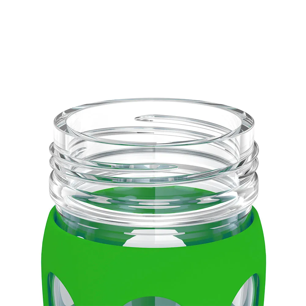 22oz Glass Water Bottle with Silicone Sleeve and Classic Cap