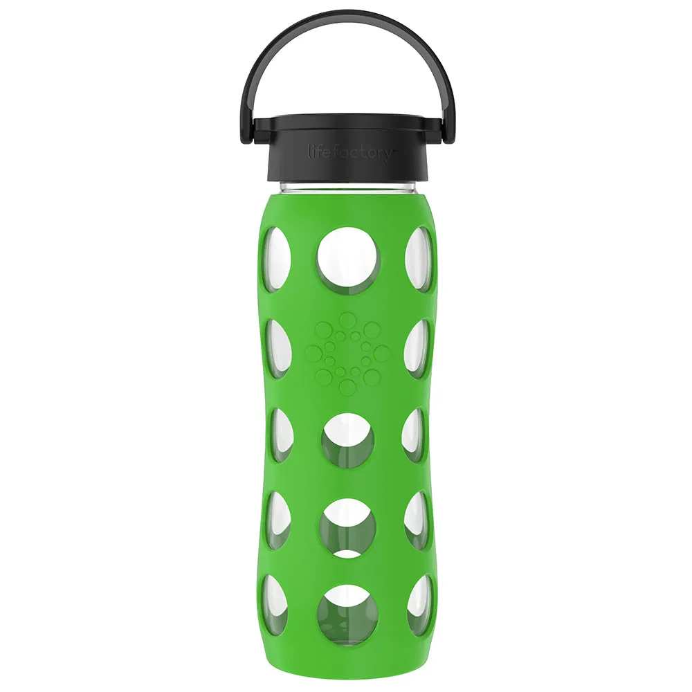 22oz Glass Water Bottle with Silicone Sleeve and Classic Cap