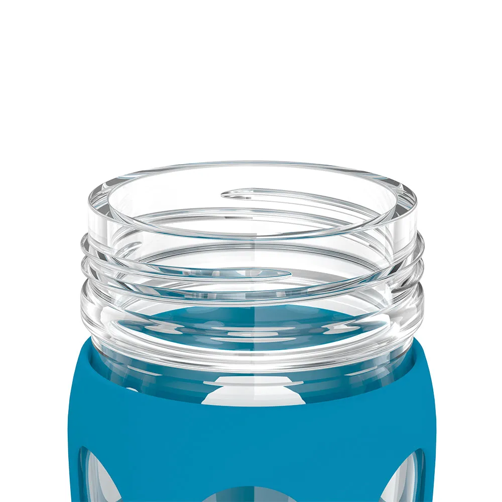 22oz Glass Water Bottle with Silicone Sleeve and Classic Cap