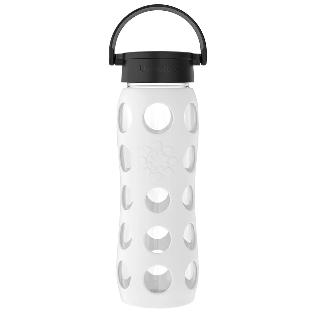 22oz Glass Water Bottle with Silicone Sleeve and Classic Cap
