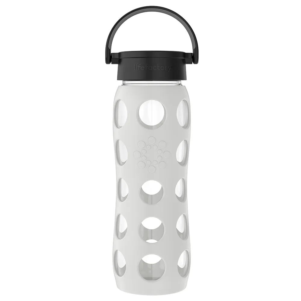 22oz Glass Water Bottle with Silicone Sleeve and Classic Cap