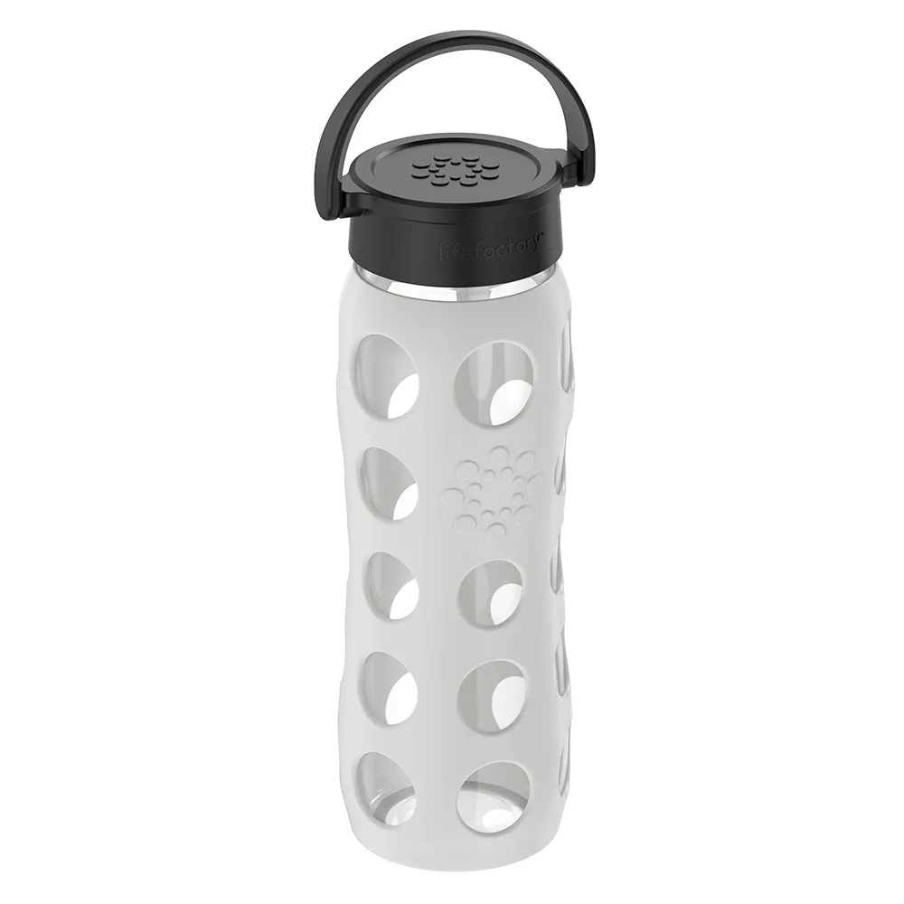 22oz Glass Water Bottle with Silicone Sleeve and Classic Cap