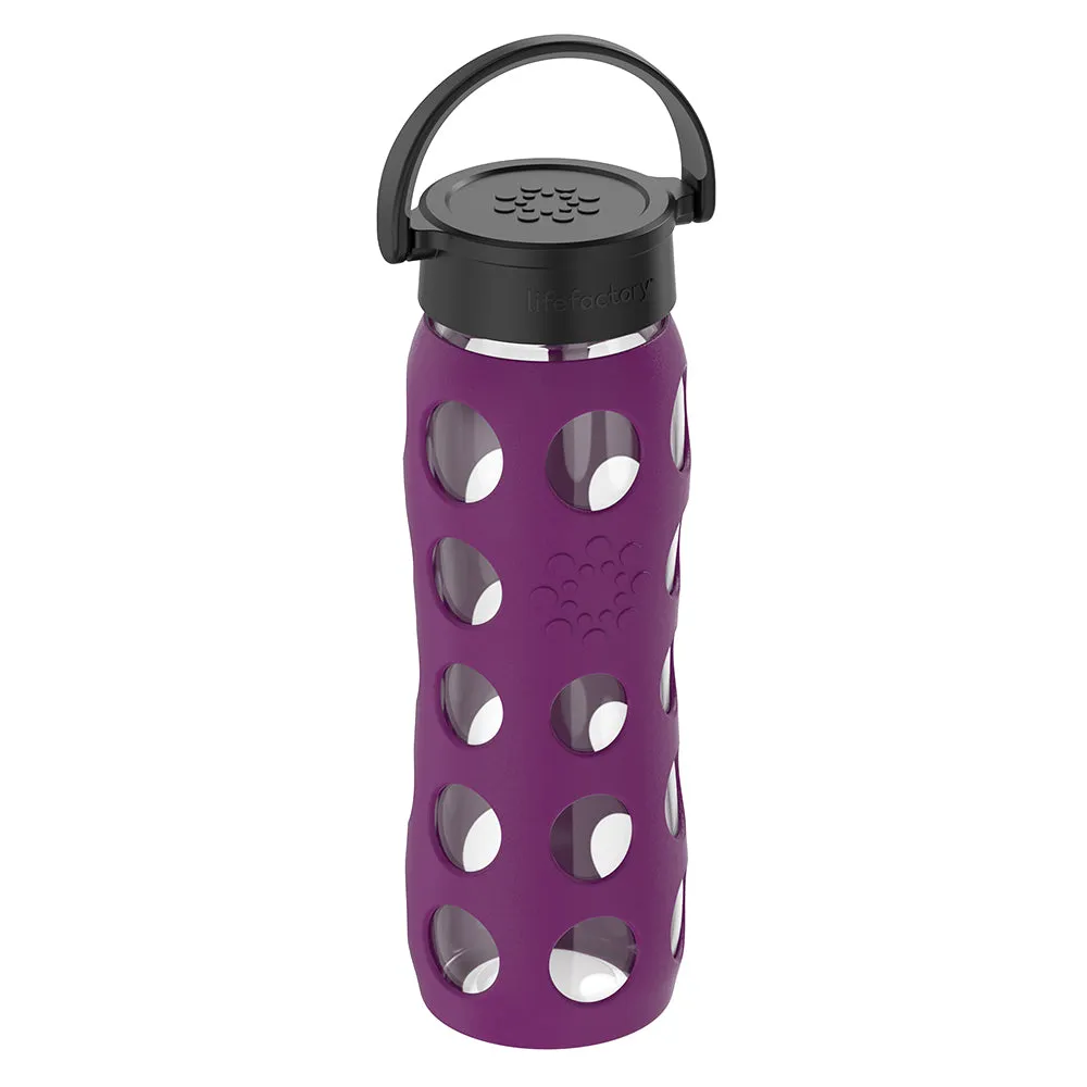 22oz Glass Water Bottle with Silicone Sleeve and Classic Cap