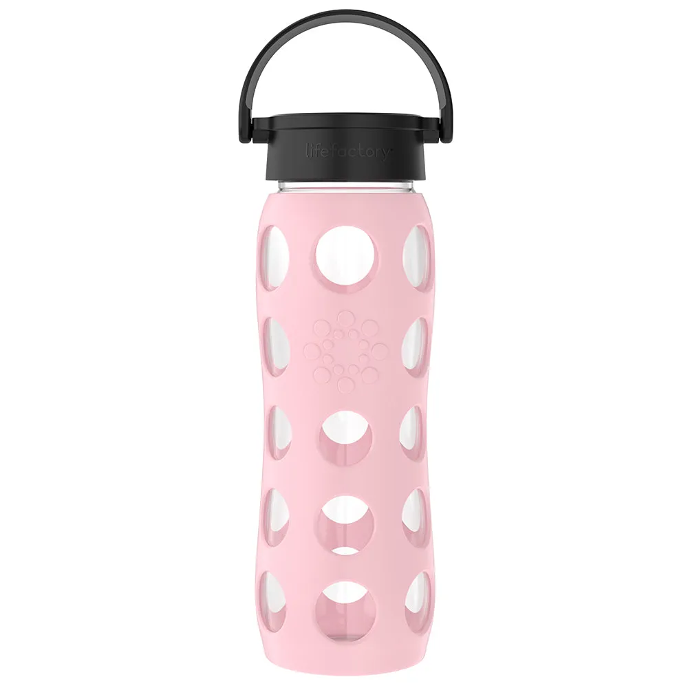 22oz Glass Water Bottle with Silicone Sleeve and Classic Cap