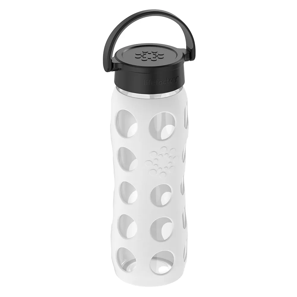 22oz Glass Water Bottle with Silicone Sleeve and Classic Cap