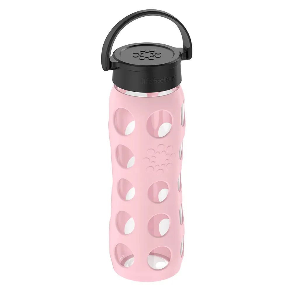22oz Glass Water Bottle with Silicone Sleeve and Classic Cap
