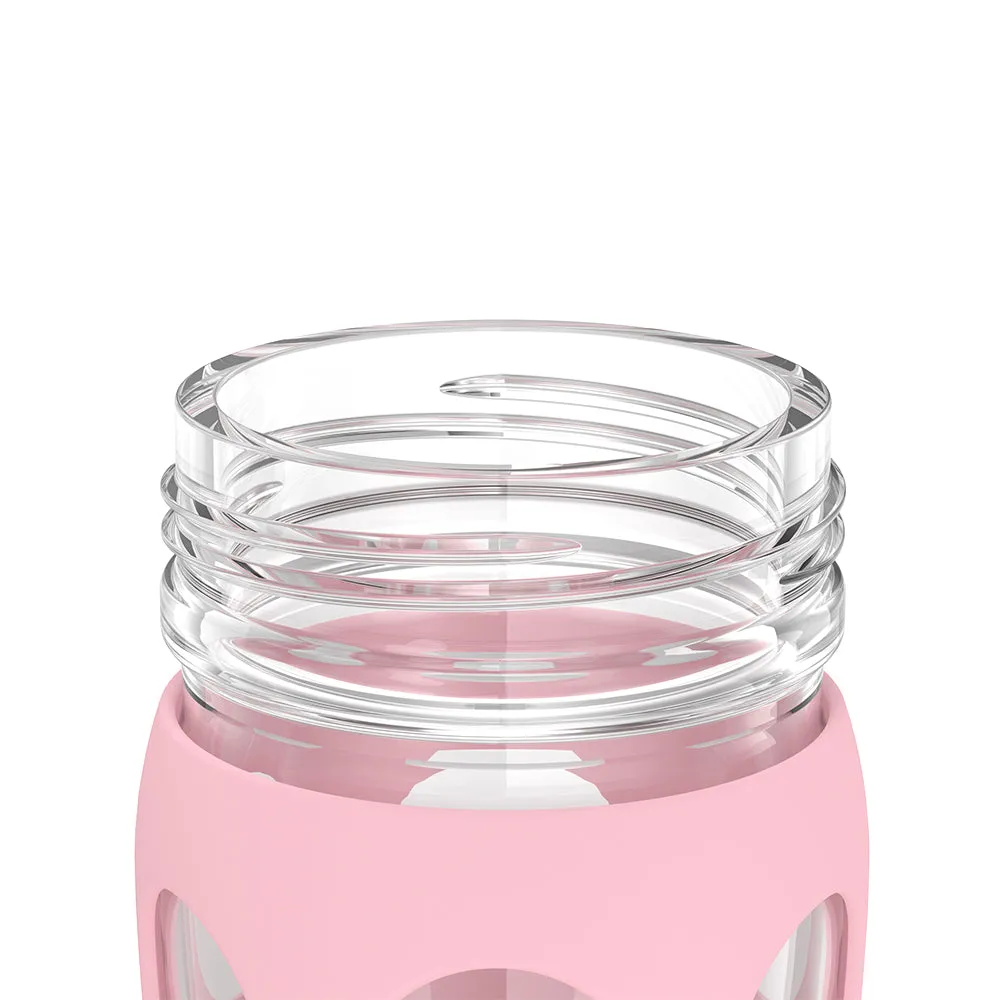22oz Glass Water Bottle with Silicone Sleeve and Classic Cap