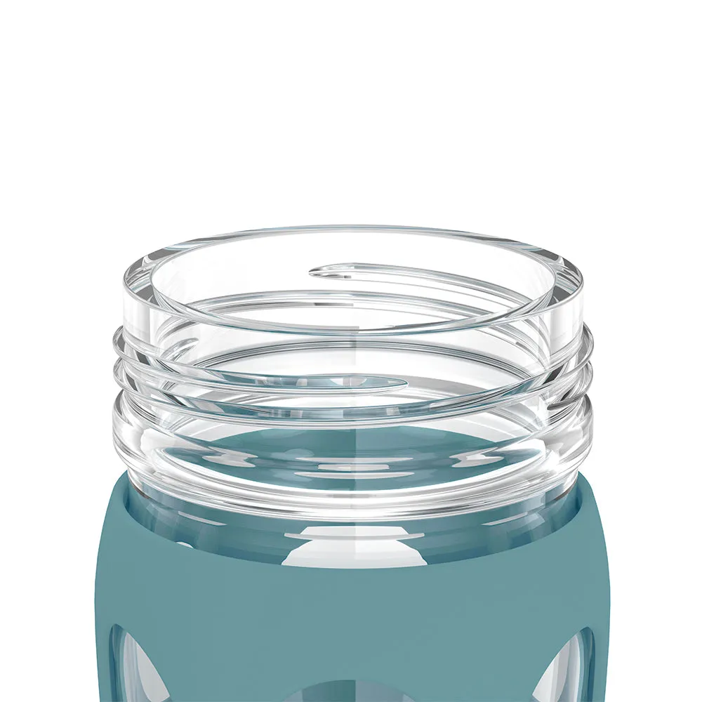 22oz Glass Water Bottle with Silicone Sleeve and Classic Cap