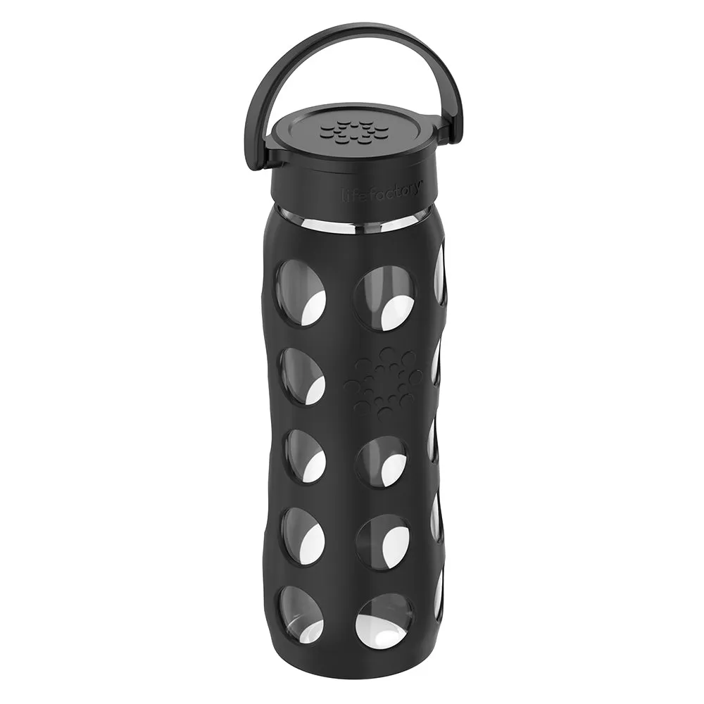 22oz Glass Water Bottle with Silicone Sleeve and Classic Cap