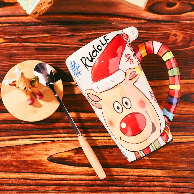 A Ceramic Cup With Lid Use These Big Christmas Mugs For Fun