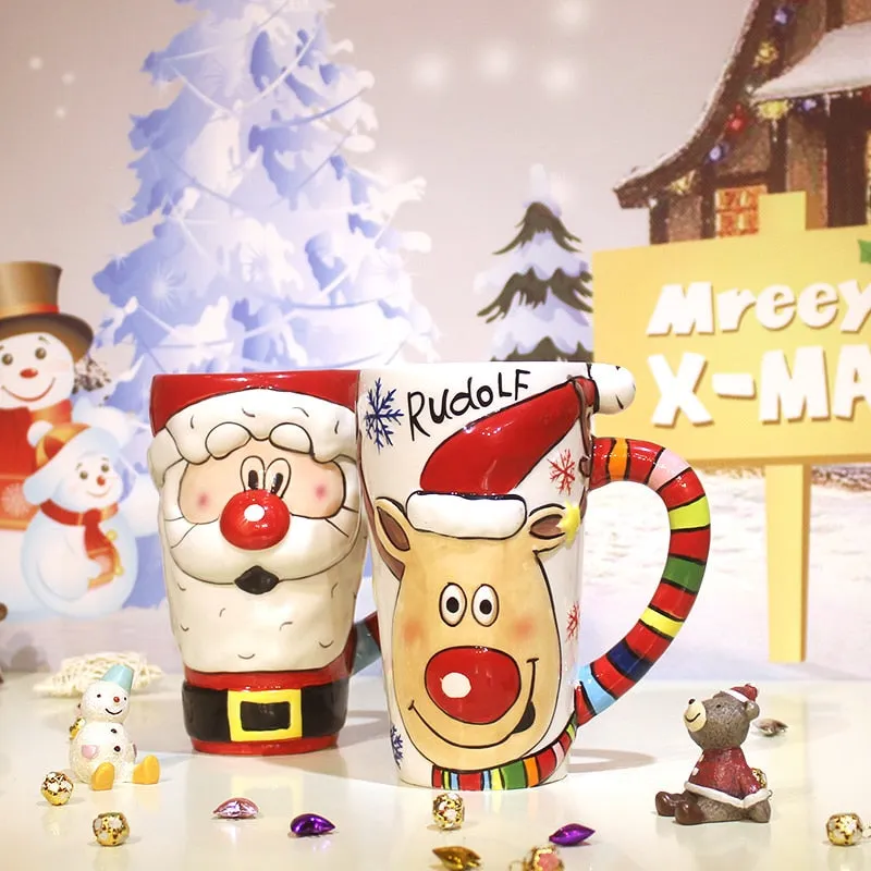 A Ceramic Cup With Lid Use These Big Christmas Mugs For Fun