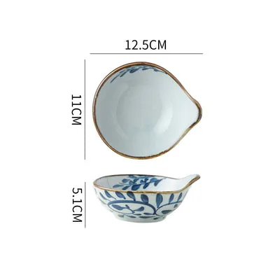 Akari Blue and White Japanese Sauce Dish