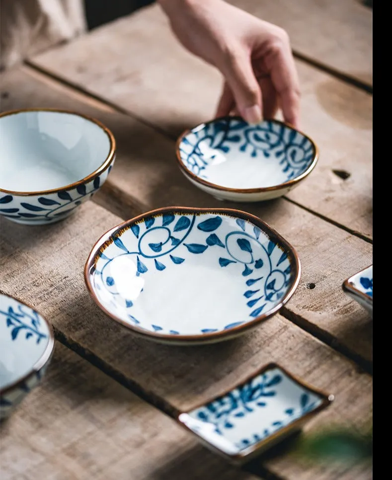Akari Blue and White Japanese Sauce Dish