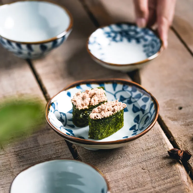 Akari Blue and White Japanese Sauce Dish