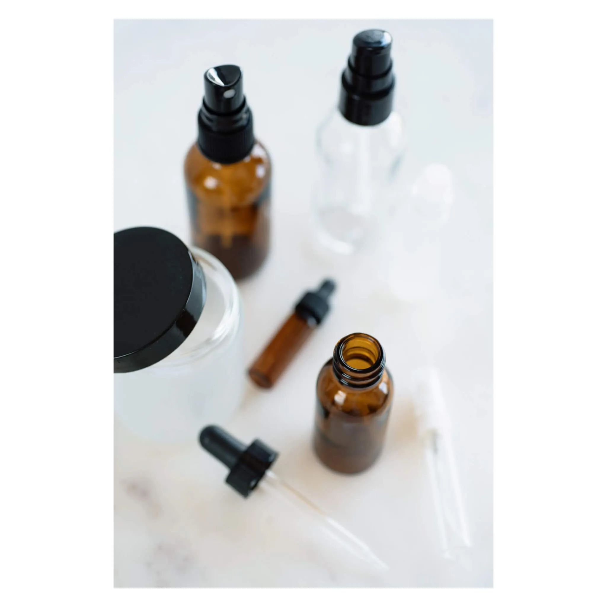Amber Glass Bottle w/ Dropper Top