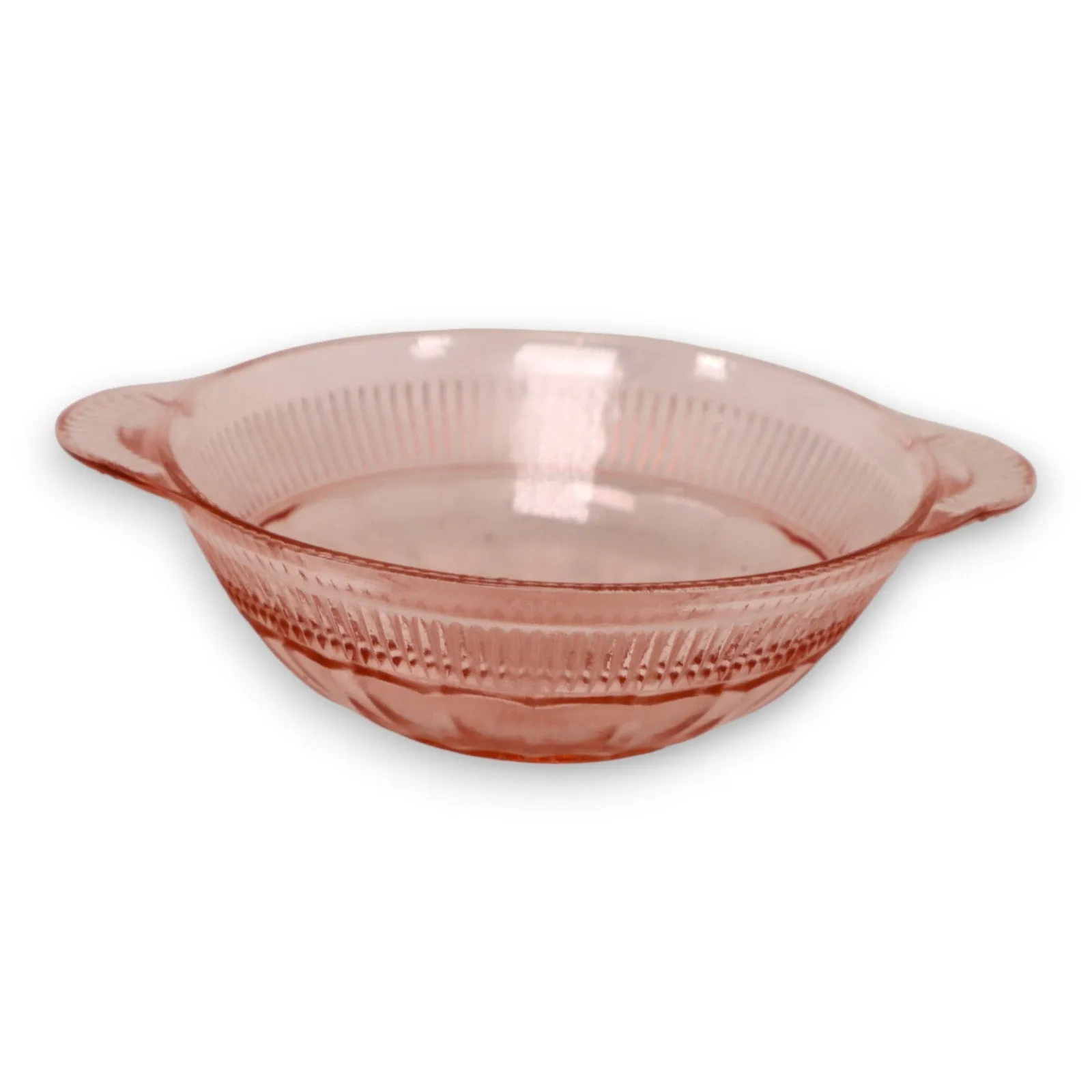 Anchor Hocking Coronation Pink Depression Glass Sauce Dish Bowl 4 1/2"