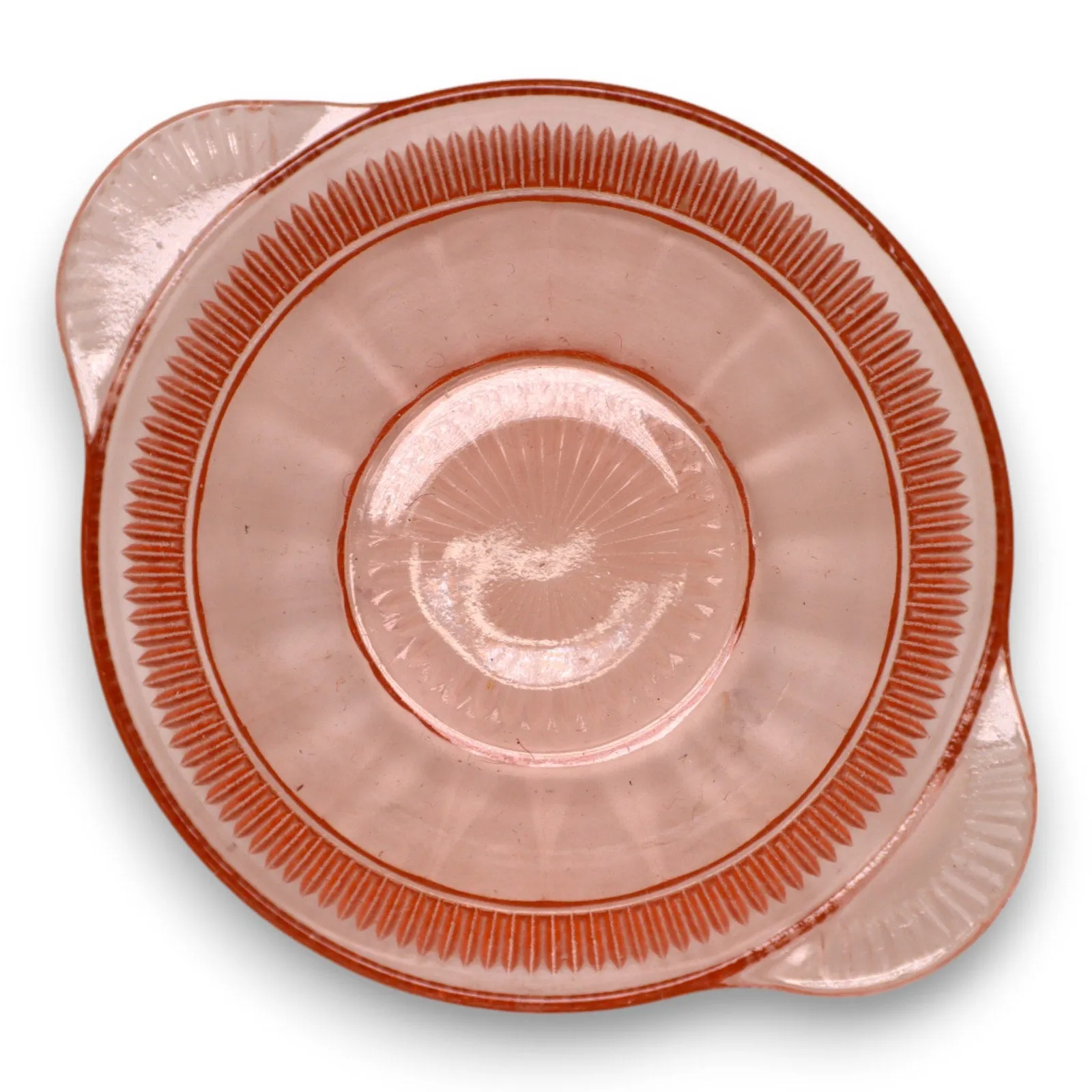 Anchor Hocking Coronation Pink Depression Glass Sauce Dish Bowl 4 1/2"