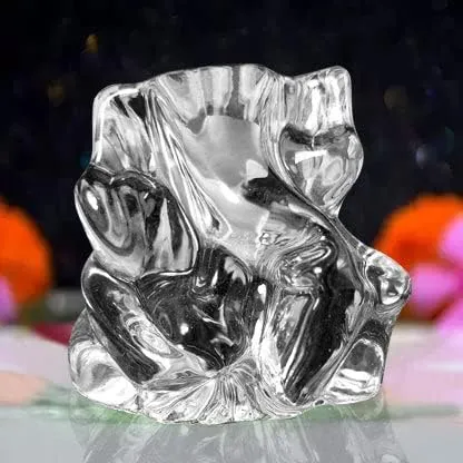 ANJ EKART Crystal Glass Ganesha Idol for Home, Office and Car Dashboard