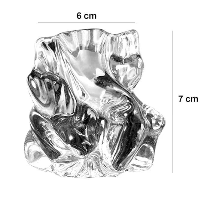 ANJ EKART Crystal Glass Ganesha Idol for Home, Office and Car Dashboard