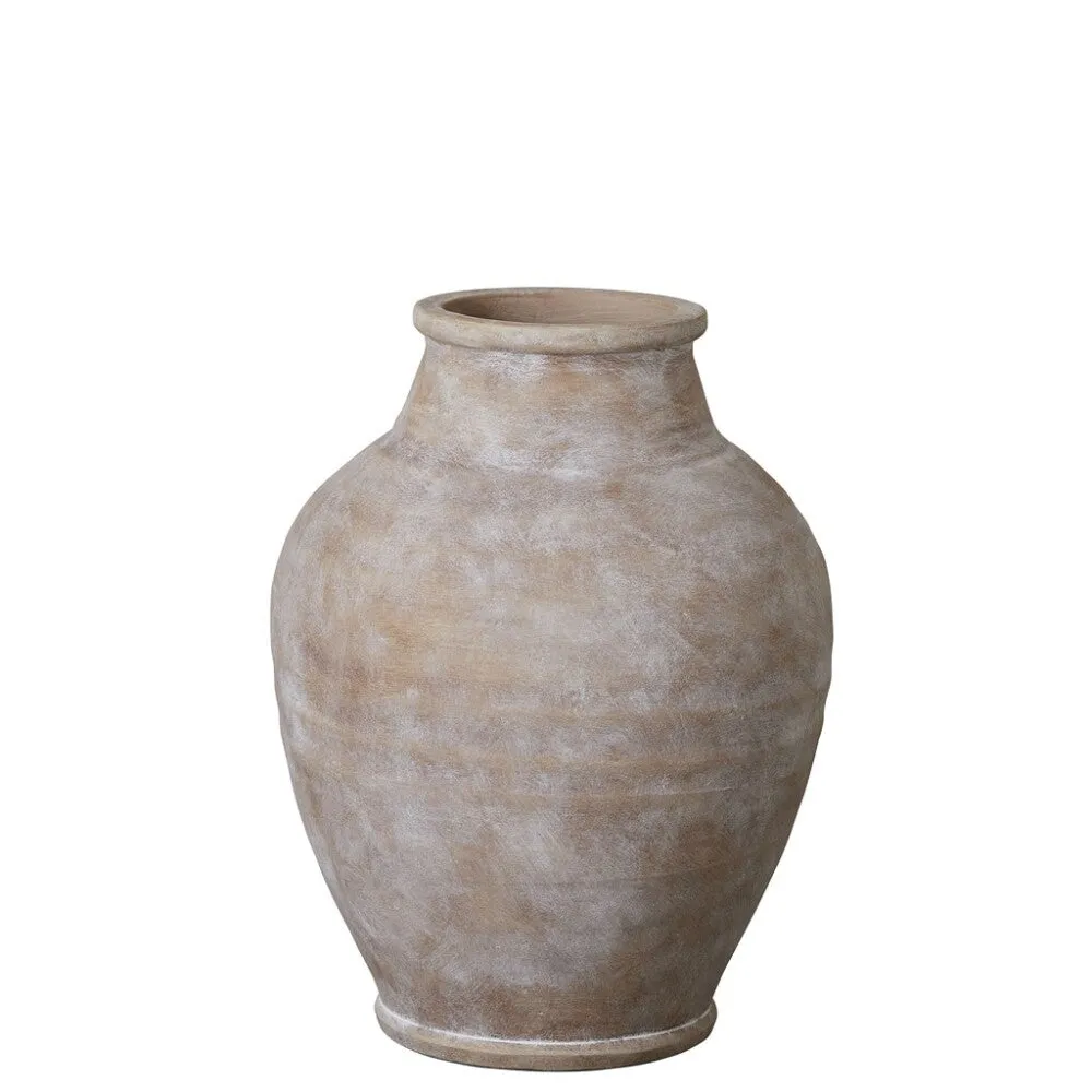 Anna flower pot H40.5 cm. antique light brown