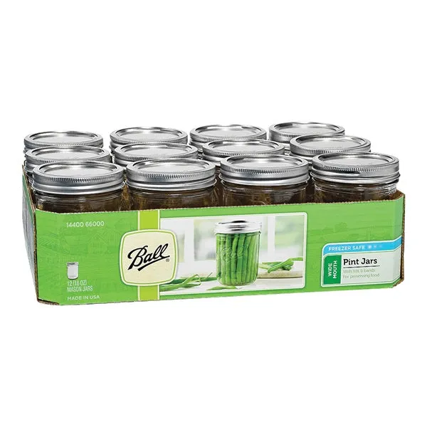 Ball 1440066000 Mason Jar, 16 oz Capacity, Glass
