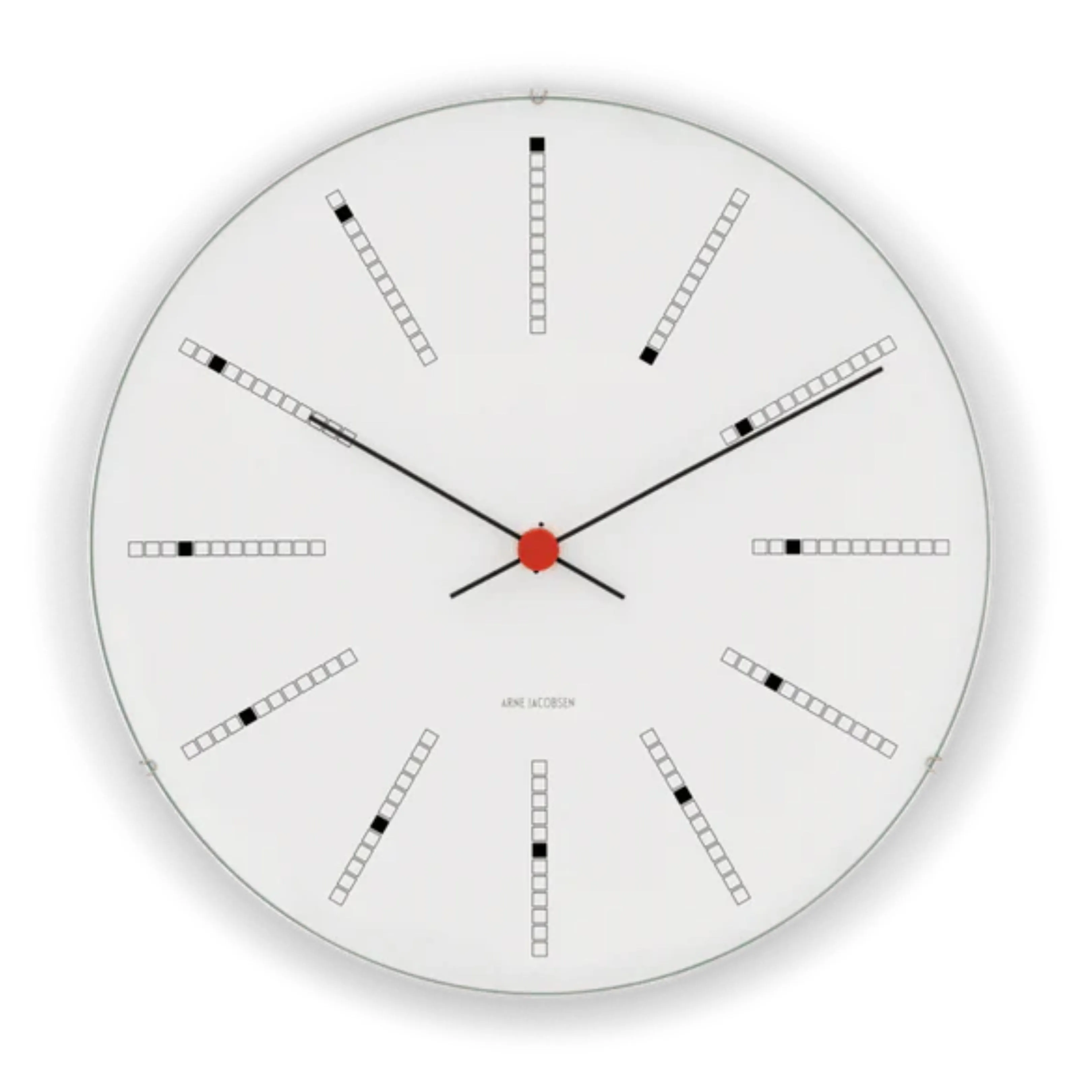 Bankers Wall Clock White/Black/Red
