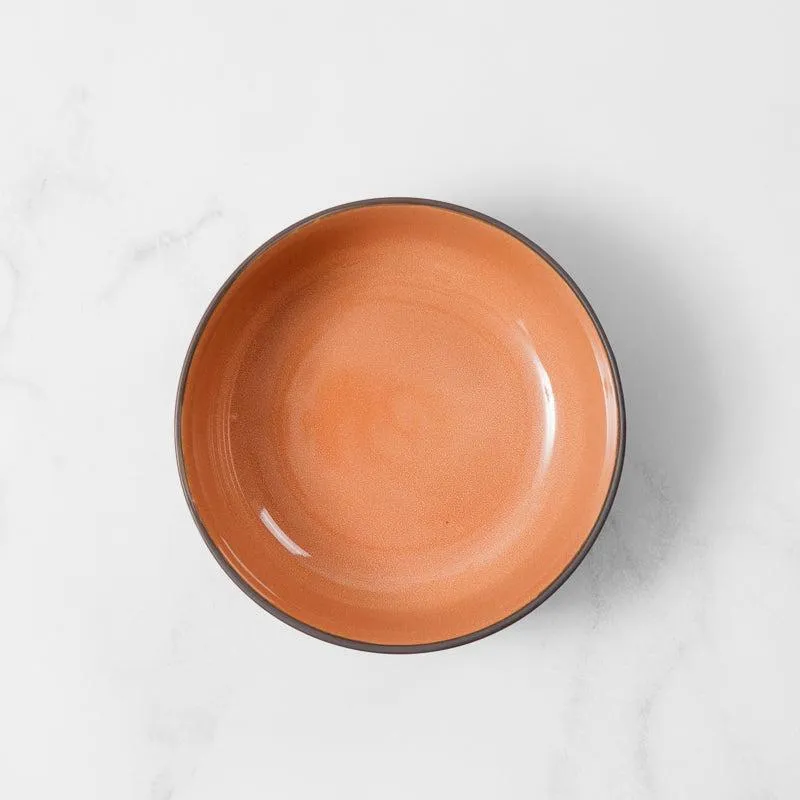Bella Ceramic Bowl - Coral and Grey
