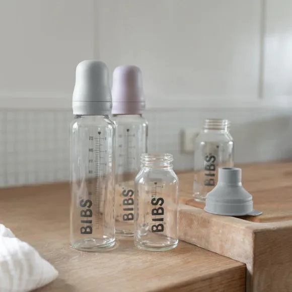BIBS Baby Glass Bottle Complete Set 225ml | Cloud