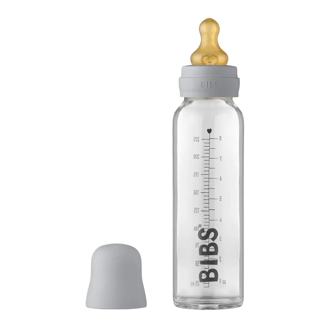 BIBS Baby Glass Bottle Complete Set 225ml | Cloud