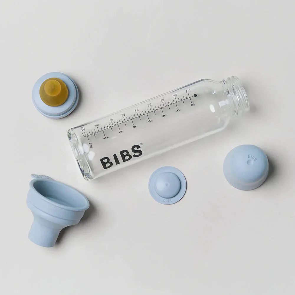 BIBS Baby Glass Bottle Complete Set 225ml | Cloud