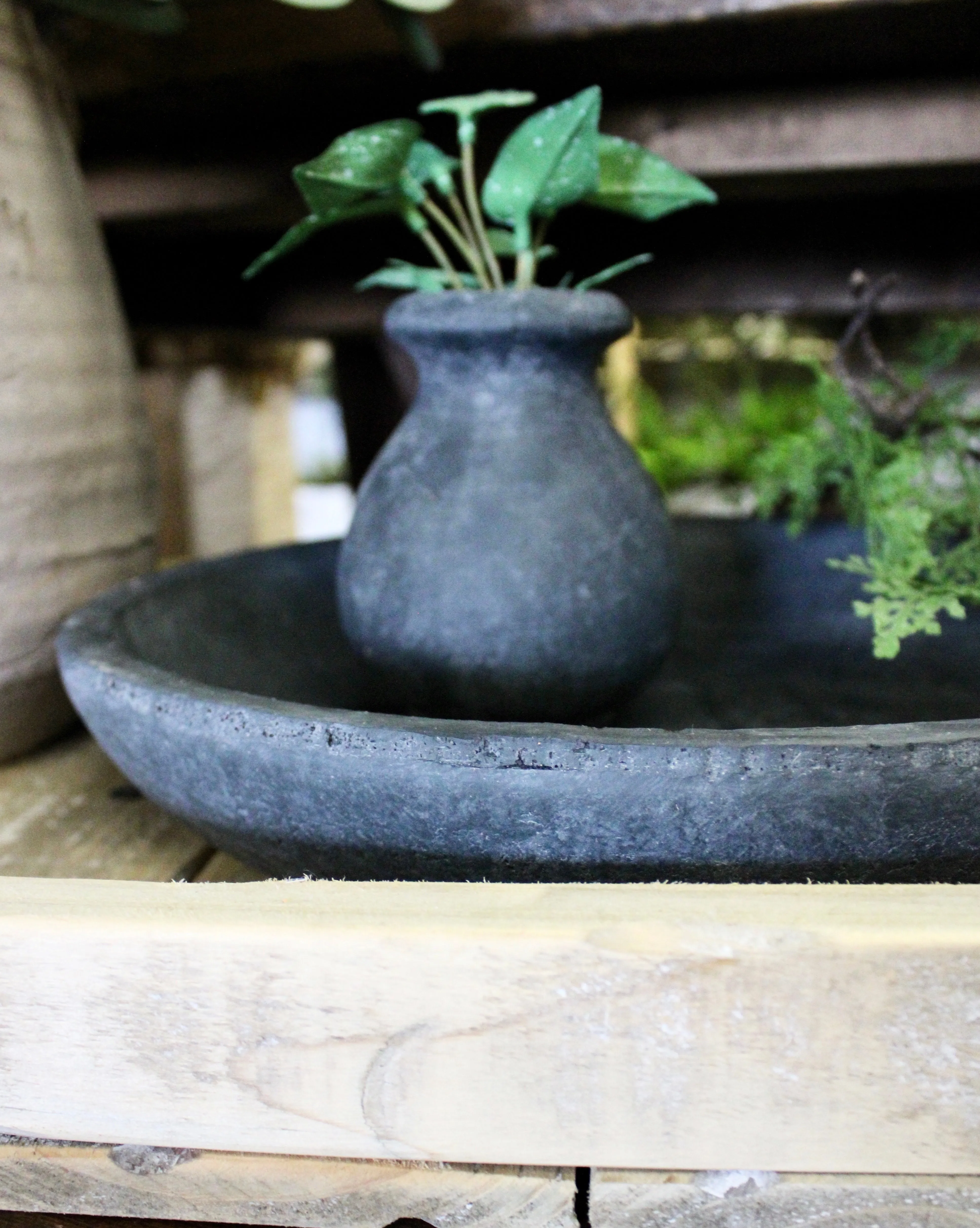 Black Clay Plate