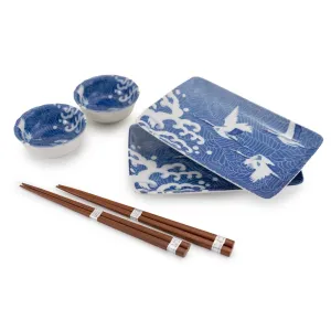 Blue Cranes Sushi for Two Set