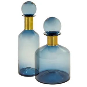 Blue Glass Statement Apothecary Bottles