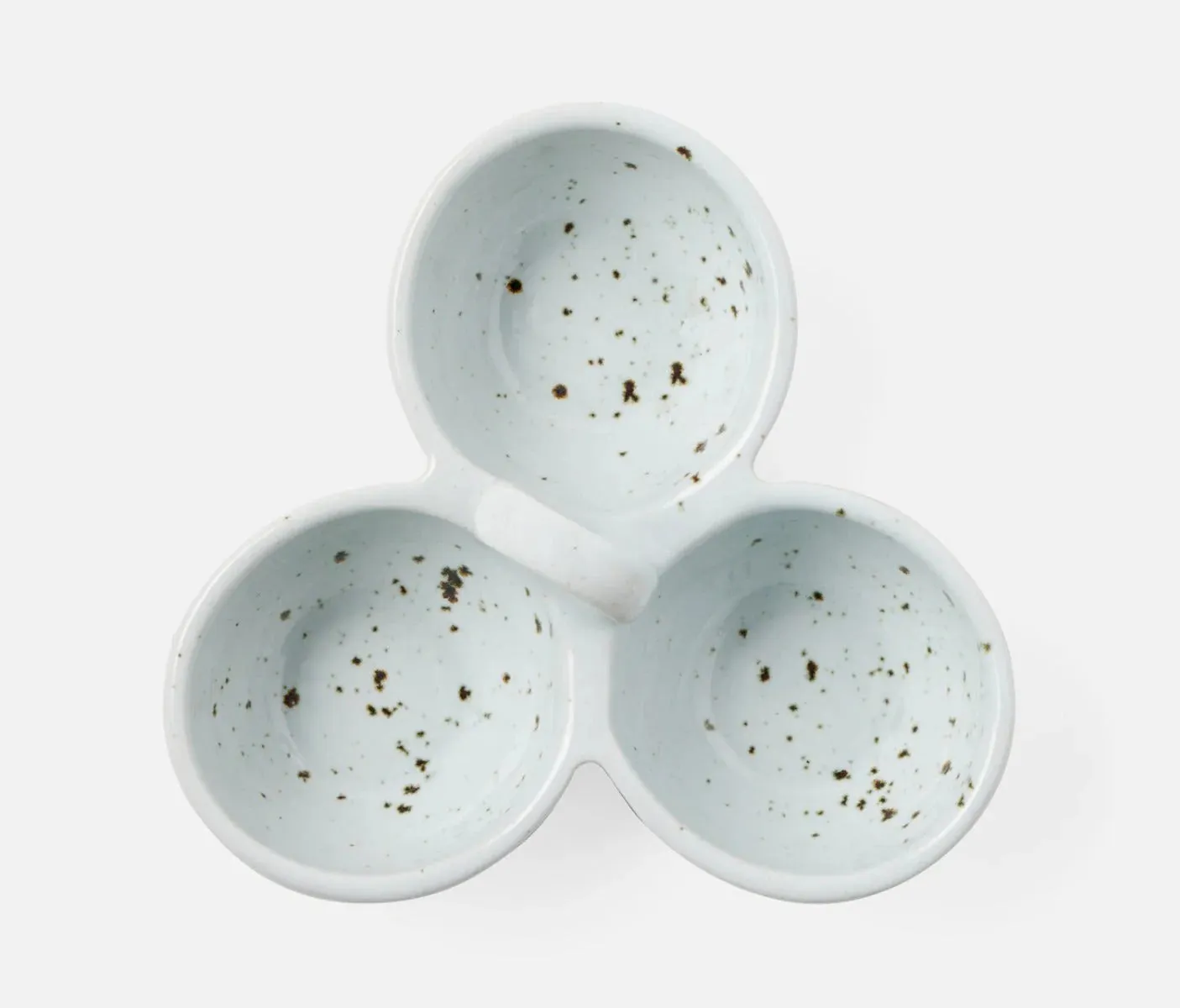 Blue Pheasant Desmond Triple Nut Dish - White Salt Glaze