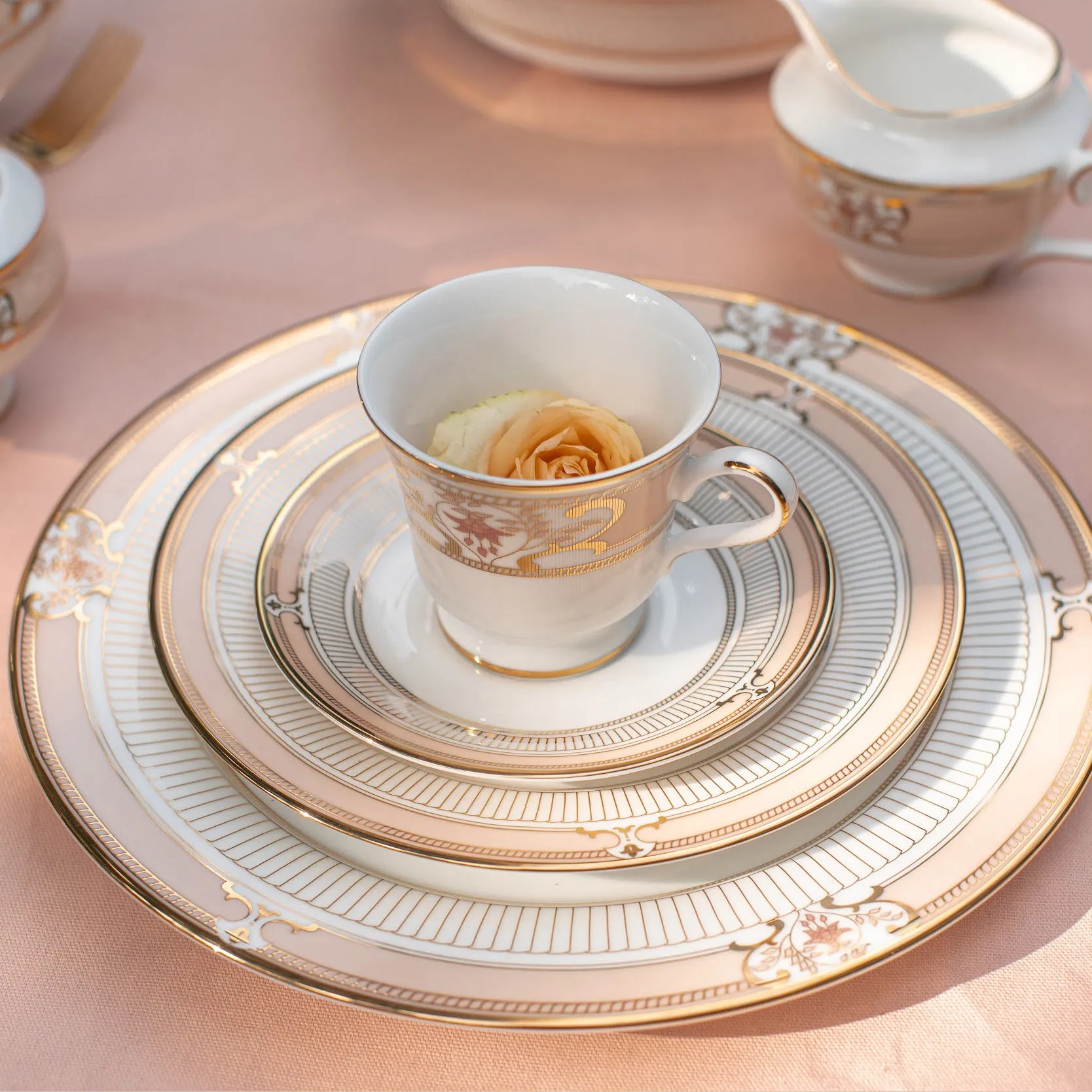 Blush of Fuchsia - 27 Piece Dinner Set