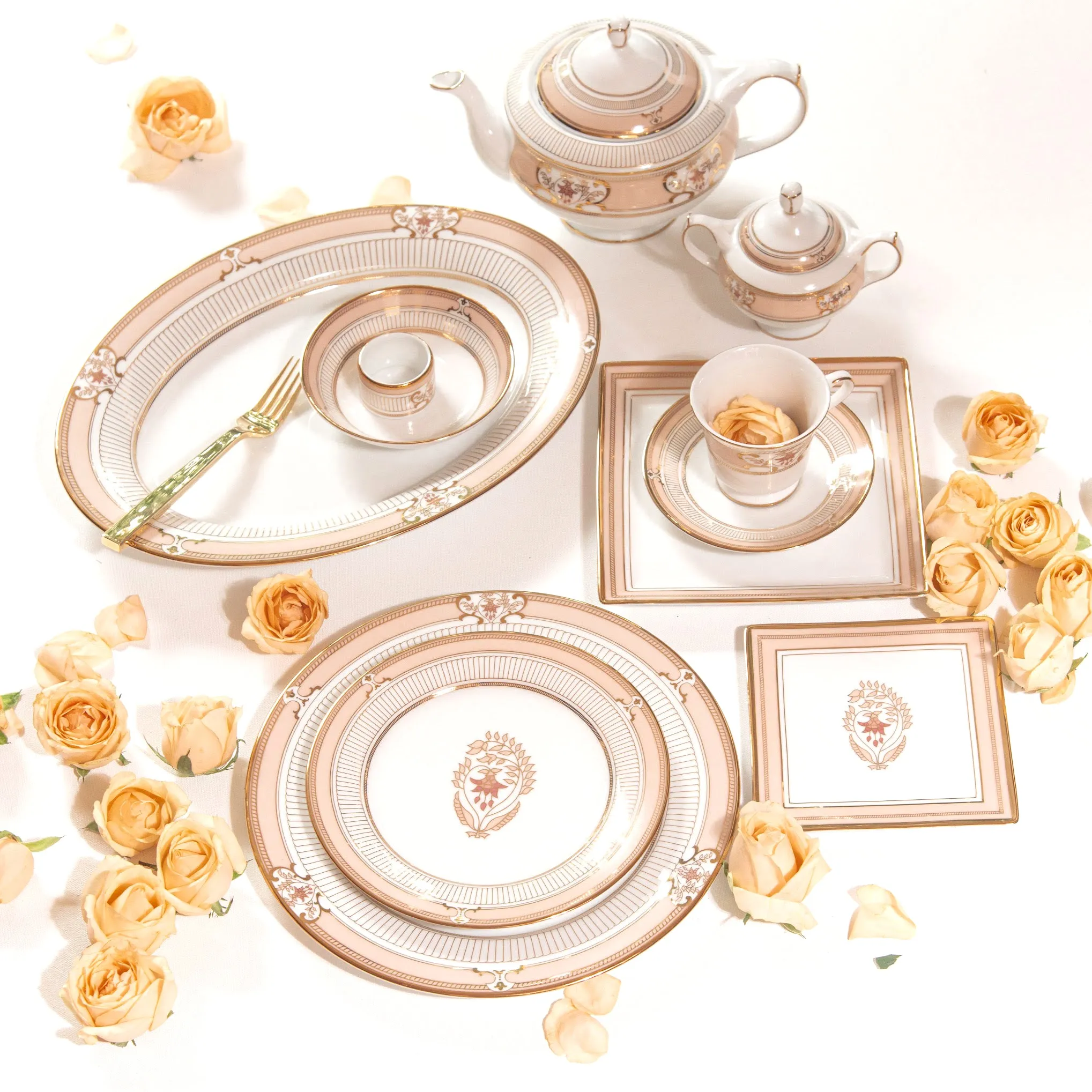 Blush of Fuchsia - 27 Piece Dinner Set