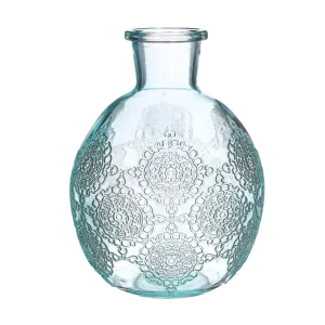 BOTTLE H17X13CM SOFT BLUE