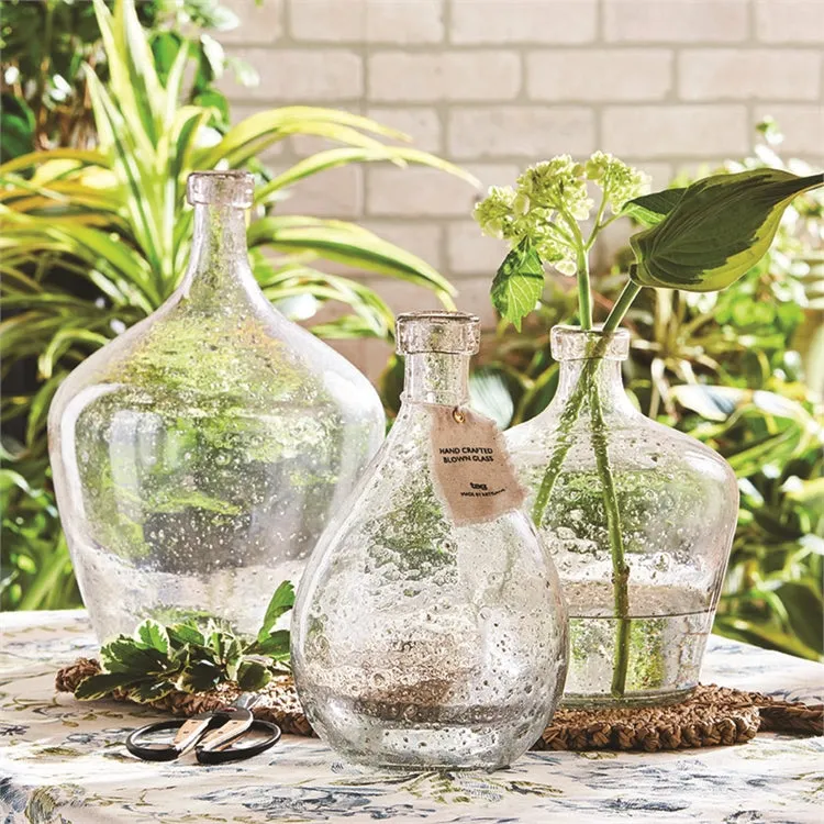 Brooklyn Pebbled Glass Vase - Medium