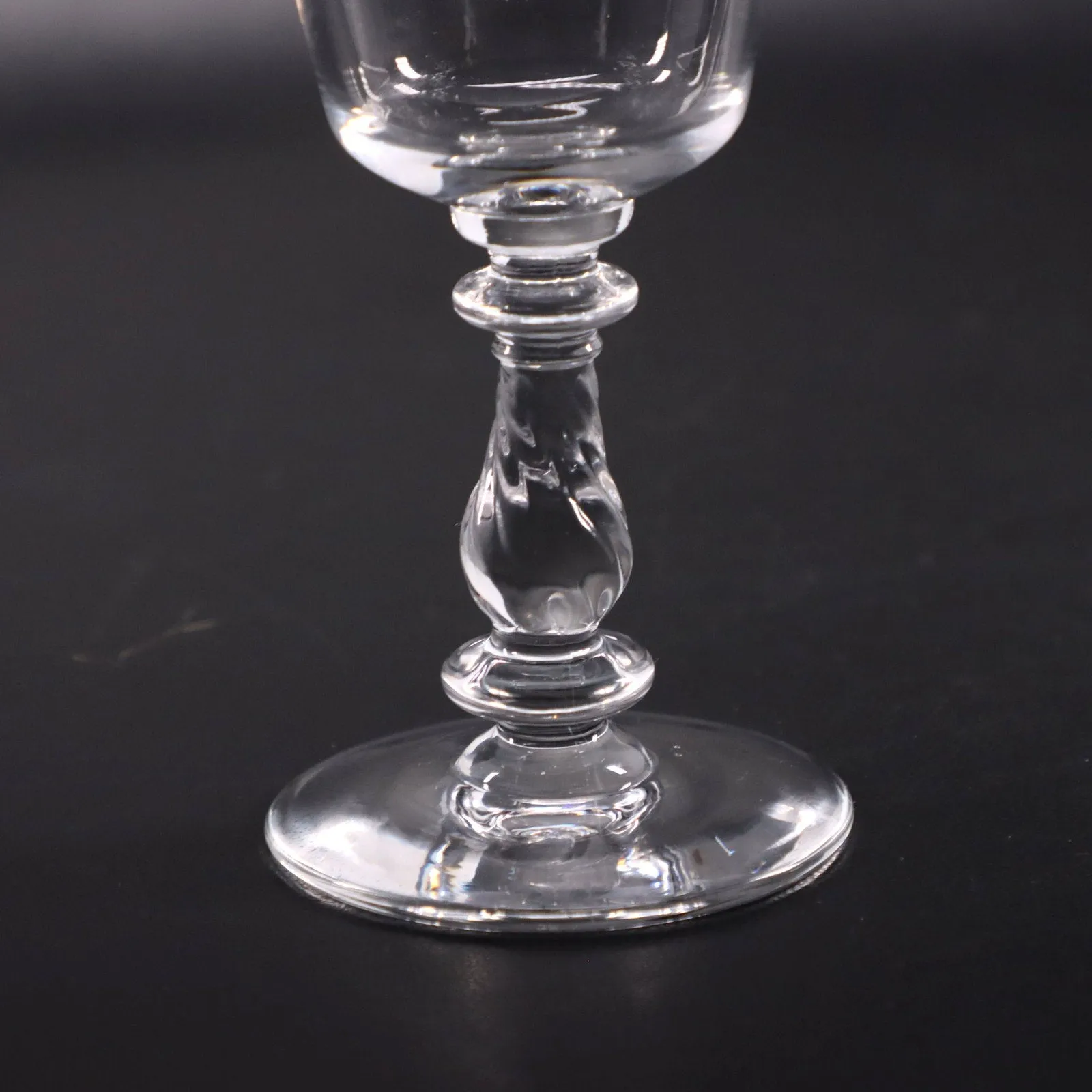 Bryce 942-4 Etched Bowl Swirl Stemmed Wine Glass Vintage 1950's