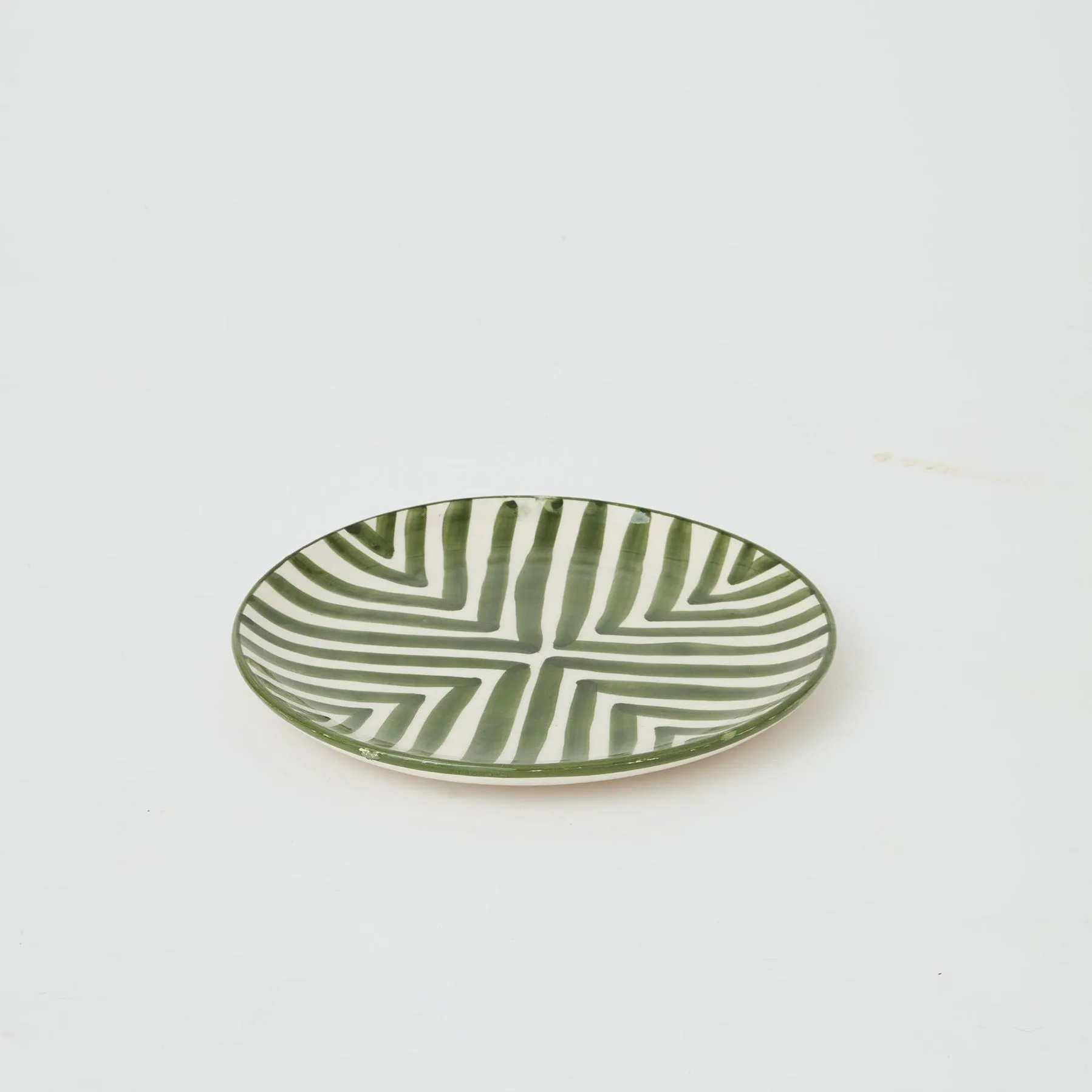 Ceramic glazed plates Green
