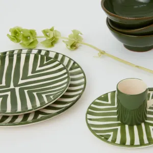 Ceramic glazed plates Green