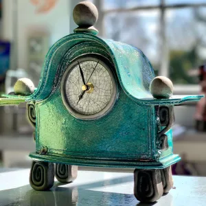 Ceramic Raku Clock - Various colours